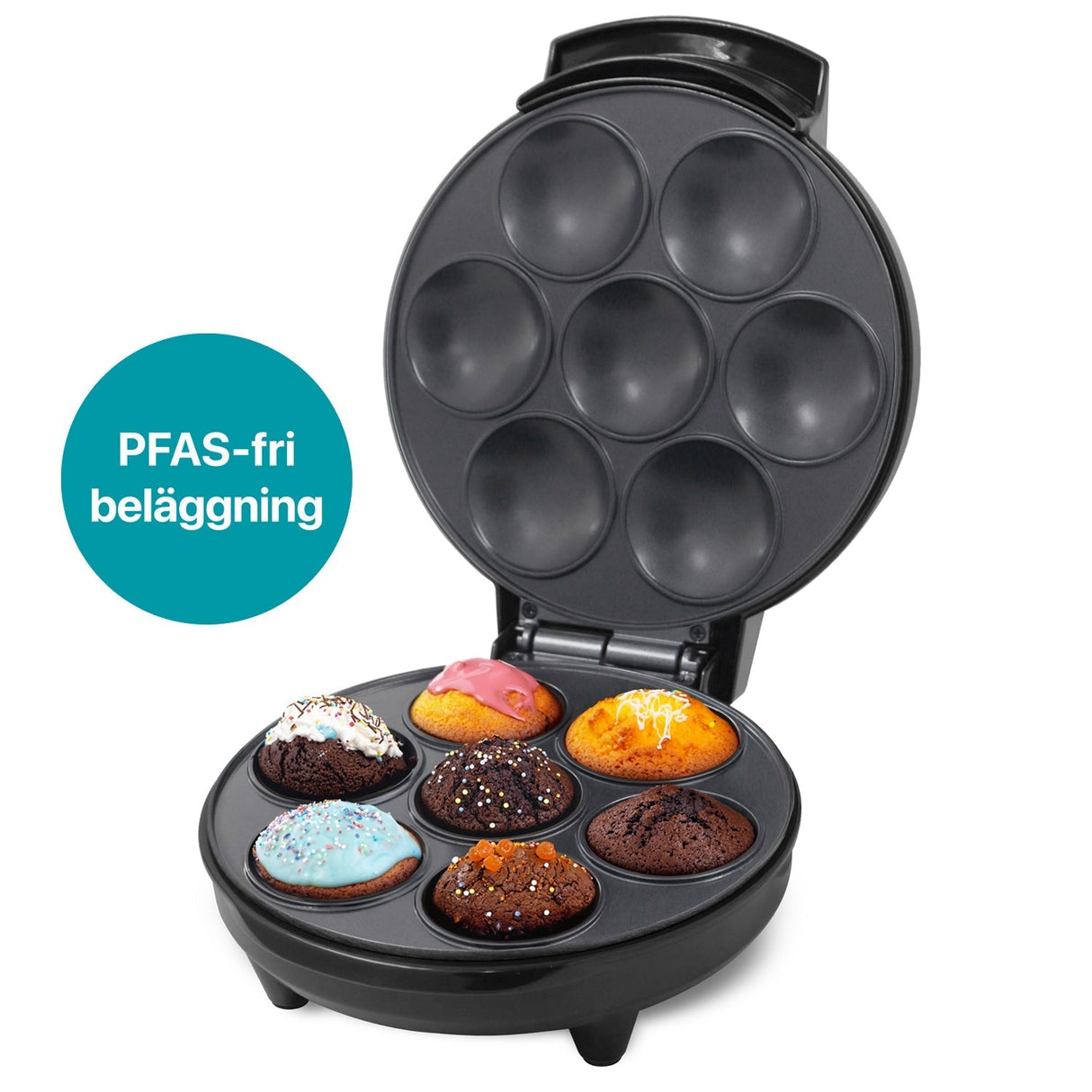 Champion Muffin Maker Ceramic 7 Muffins 700W MM400 - Svart
