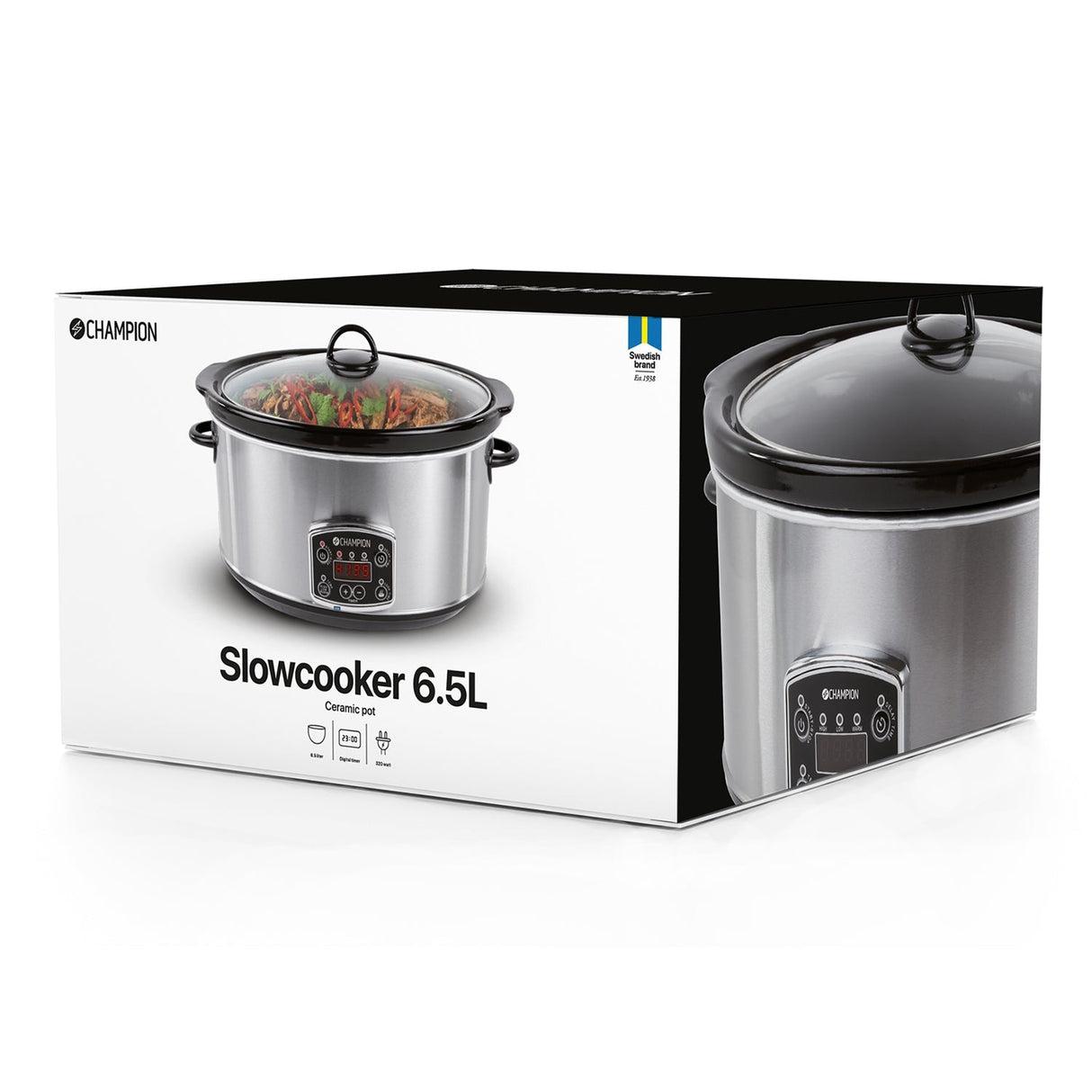 Champion Slowcooker 6,5L 320W SC210 – Rostfri