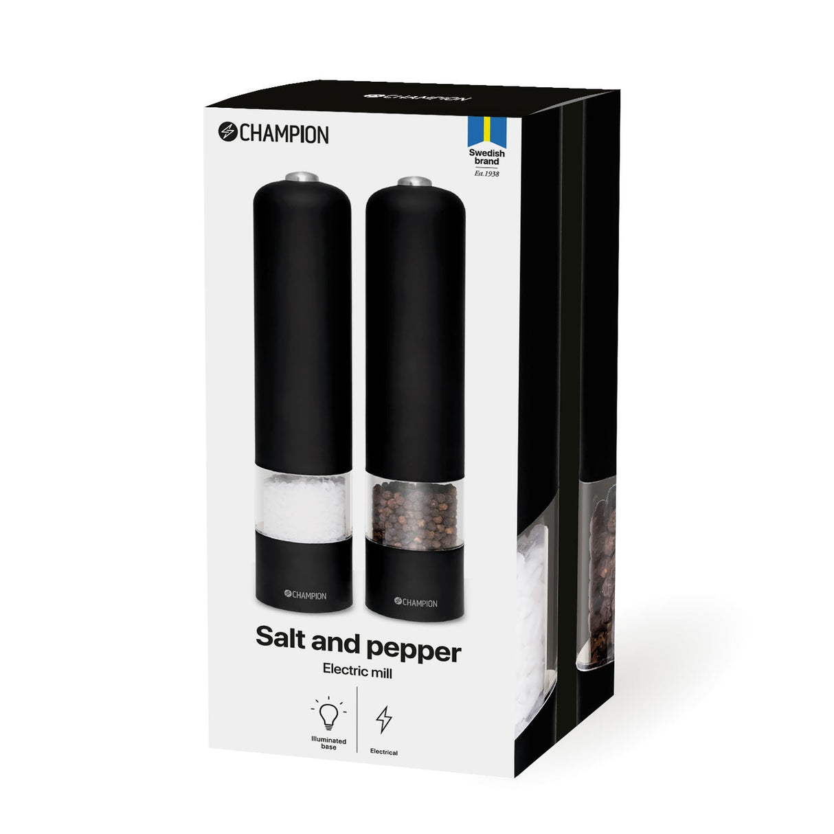 Champion Salt- och Pepparkvarn SPK120 – Mattsvart