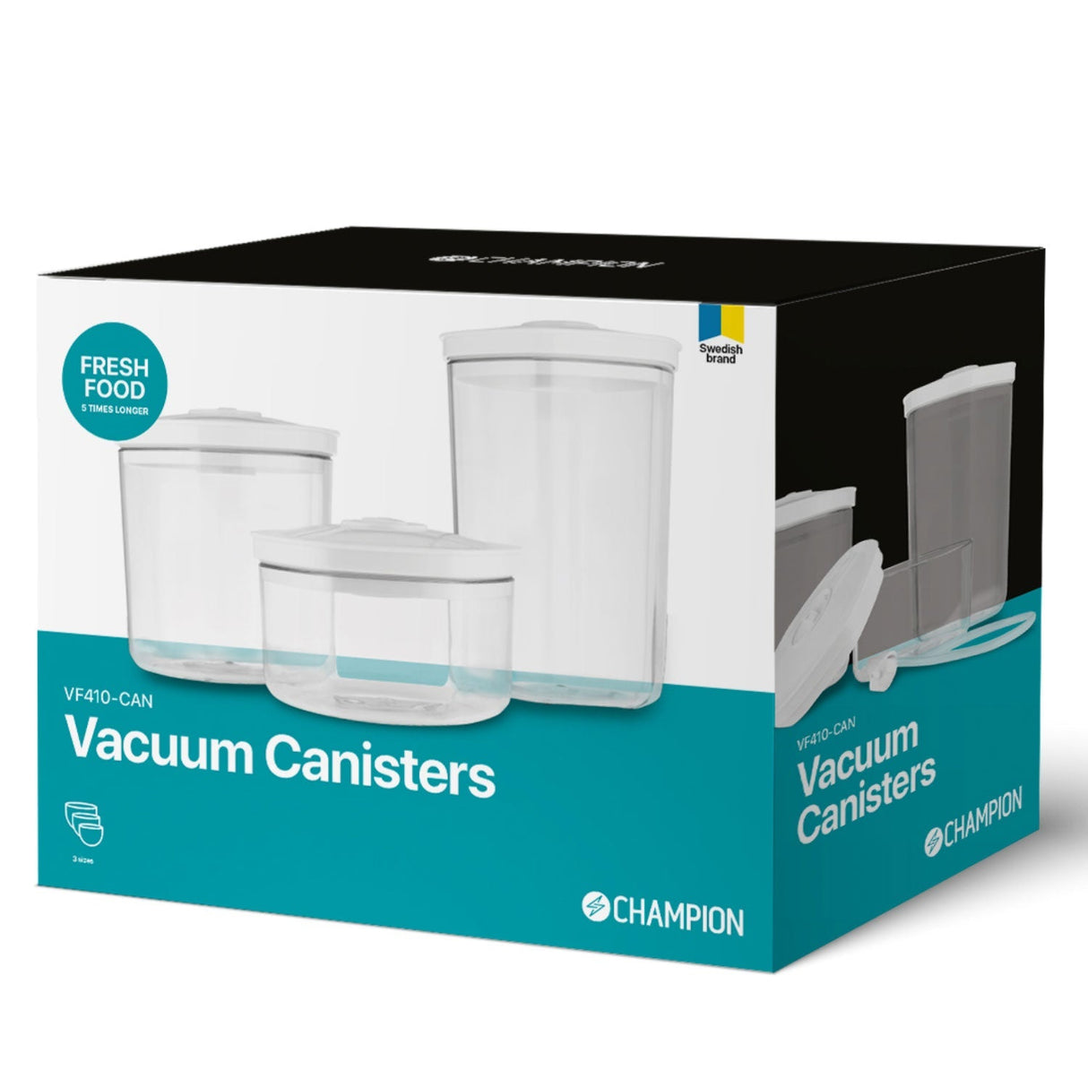 Champion Vakuumbehållare Universal 3-Pack (0,7L 1,4L 2L)