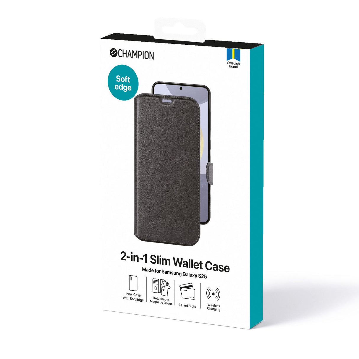 Champion 2-In-1 Slim Wallet S25 Svart