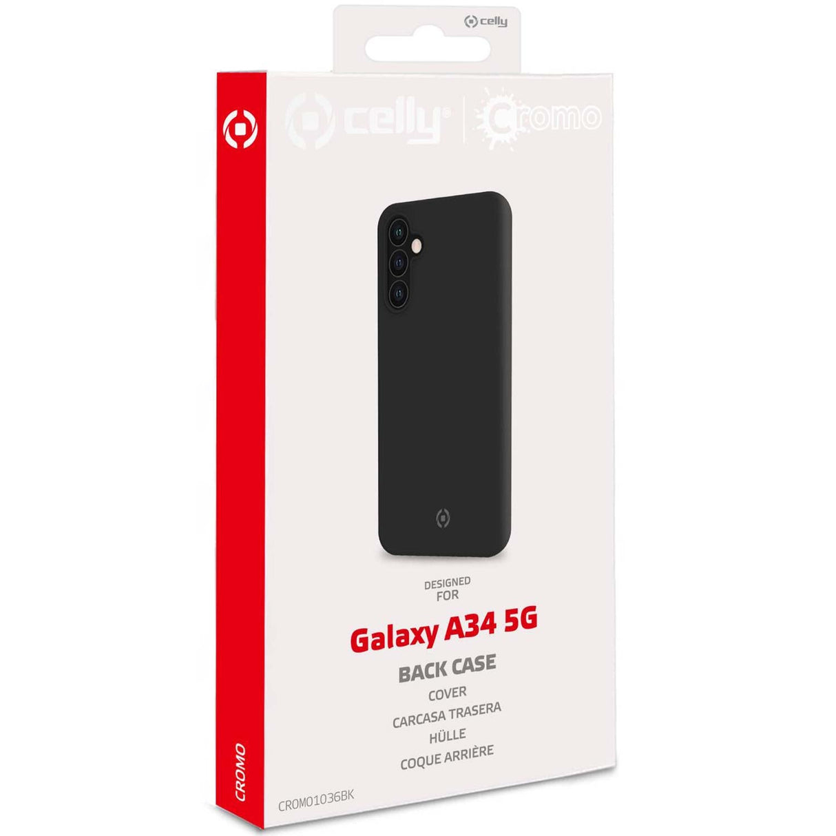 Celly Cromo Soft rubber case Galaxy A34 5G Svart