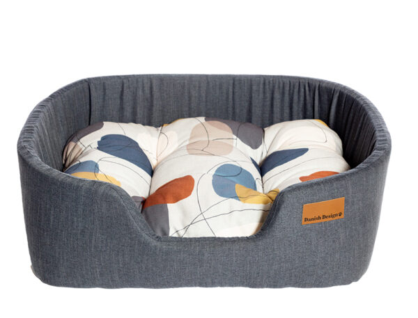 Danish Design Hundbädd Colour Block Steel Lux Slumber Bed m Grå