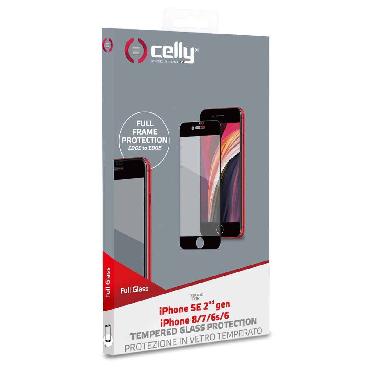 Celly Skärmskydd Härdat glas iPhone SE 20/22 8/7