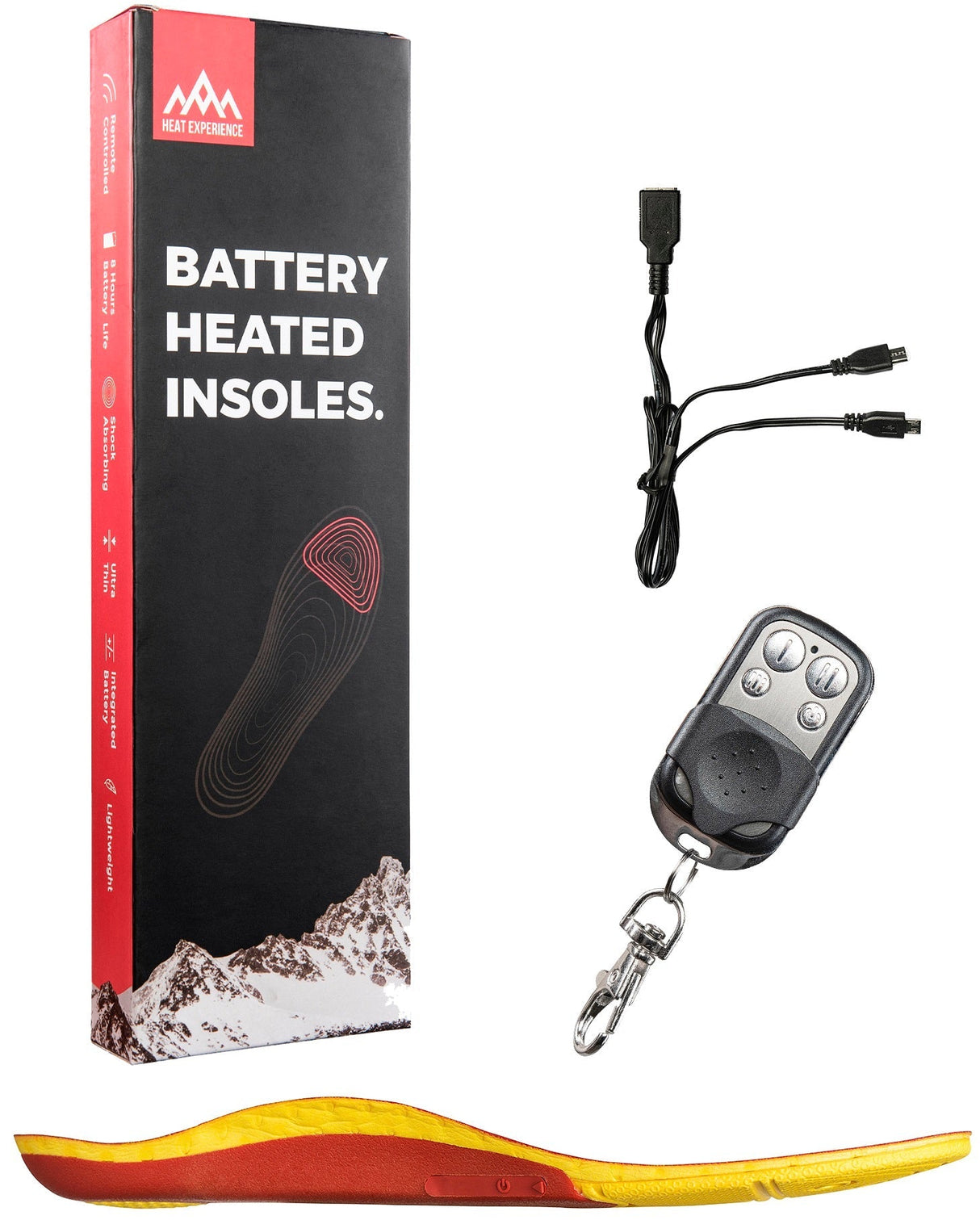 Heat Experience Heated Insoles M – Värmesulor Röd EU38–40