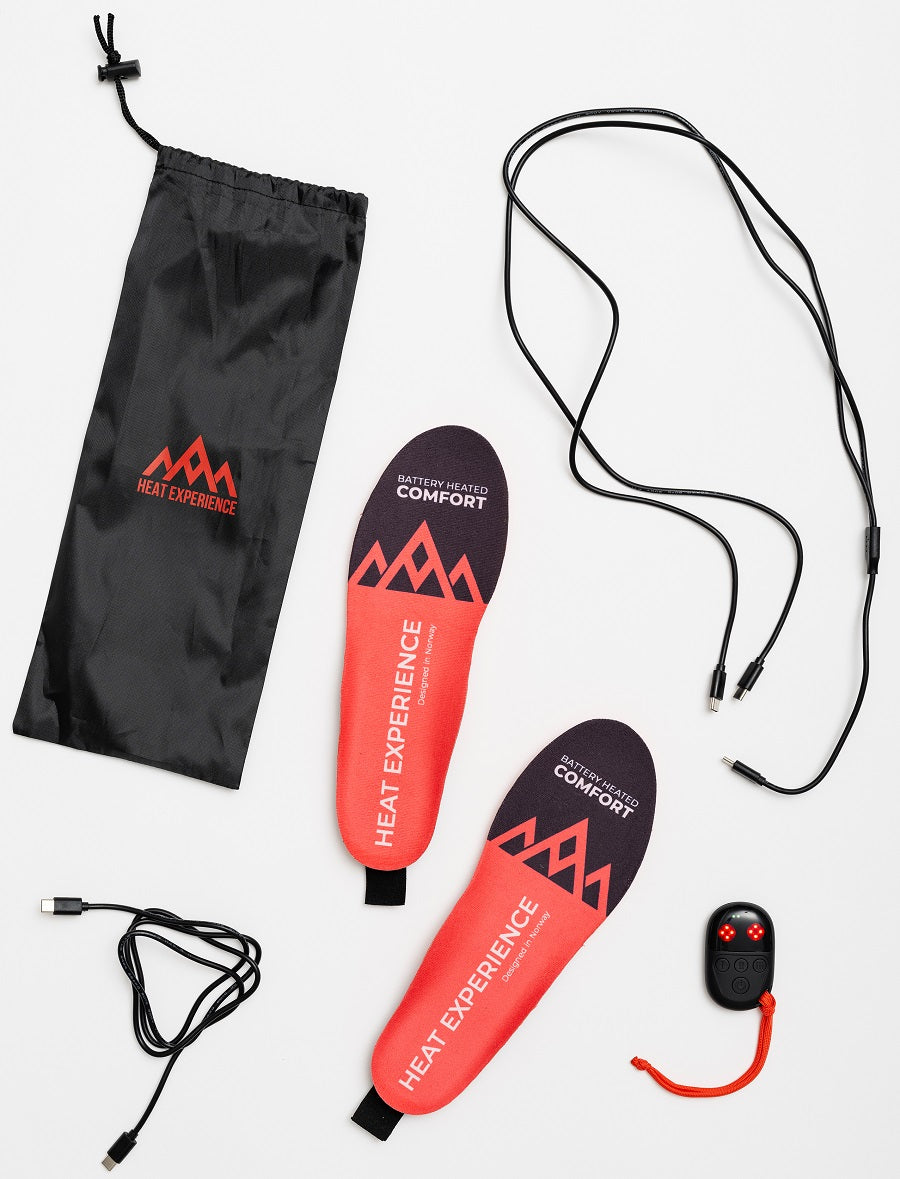 Heat Experience Heated Remote Insoles V2 S – Värmesulor Röd EU35–37