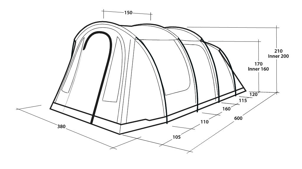 Outwell Rockwell 6 – Familjetält
