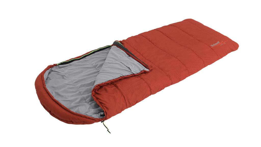 Outwell Campion Lux Sovsäck Orange – Dragkedja Vänster