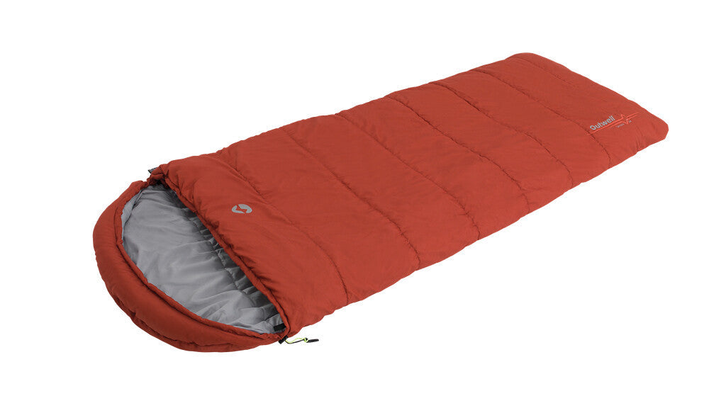 Outwell Campion Lux Sovsäck Orange – Dragkedja Vänster