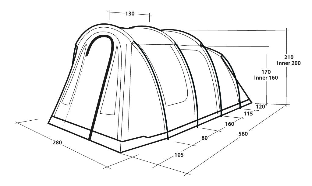 Outwell Rockwell 4 – Familjetält