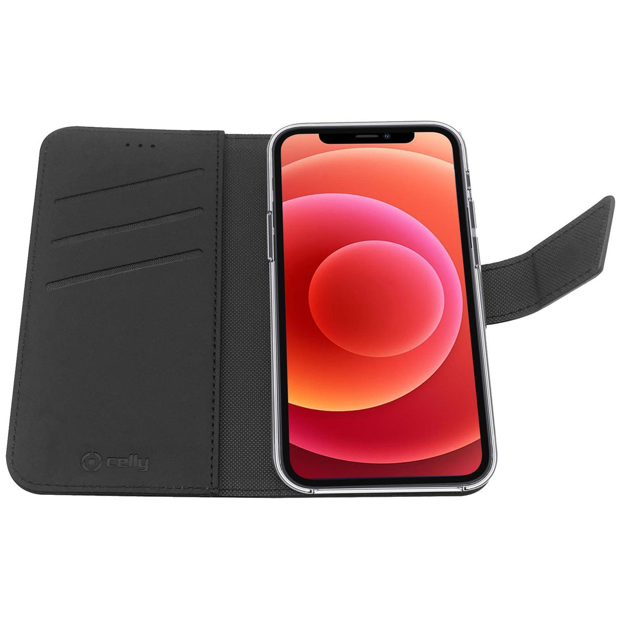 Celly Wallet Case iPhone 12 / 12 Pro Svart