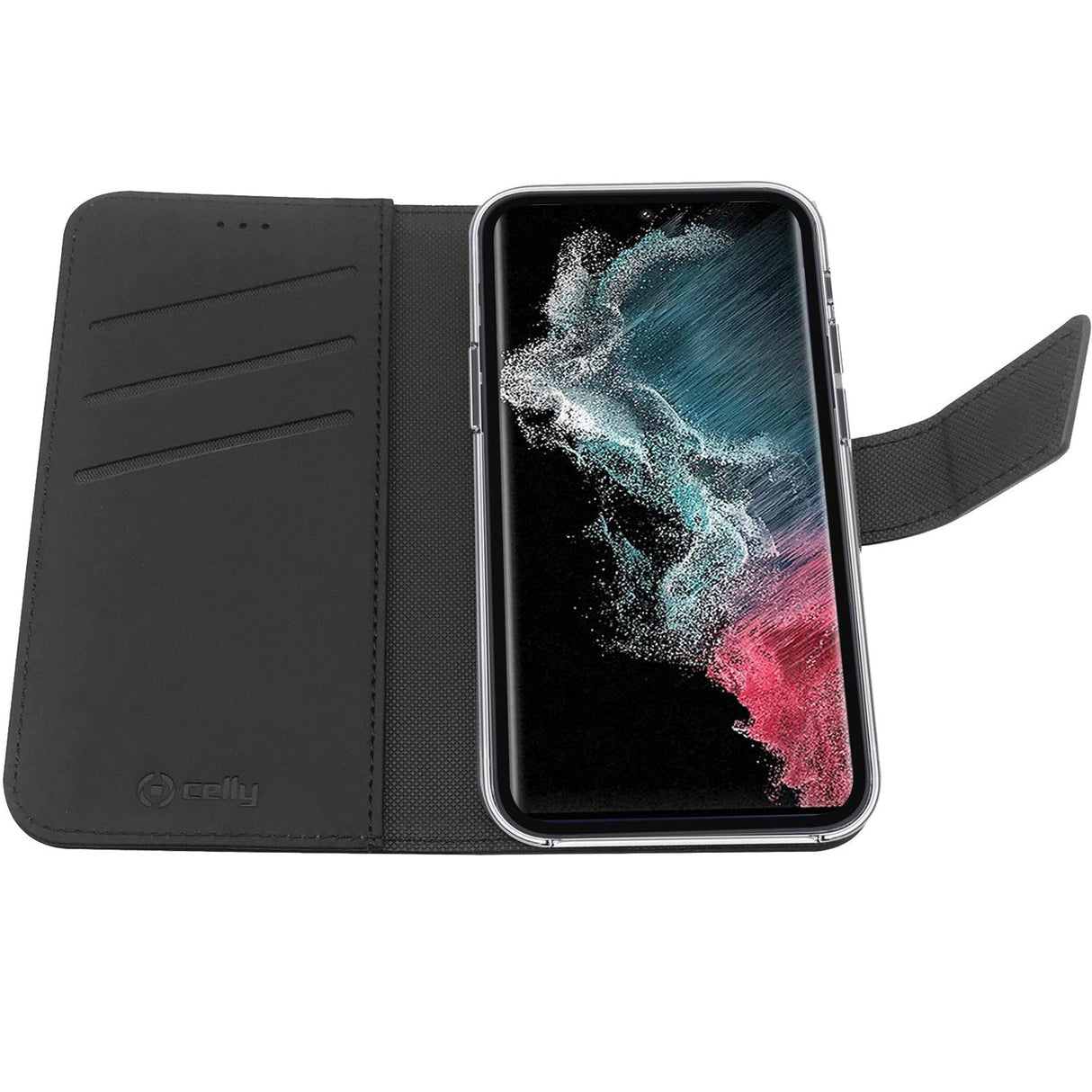 Celly Wallet Case Galaxy S23 Ultra 5G Svart