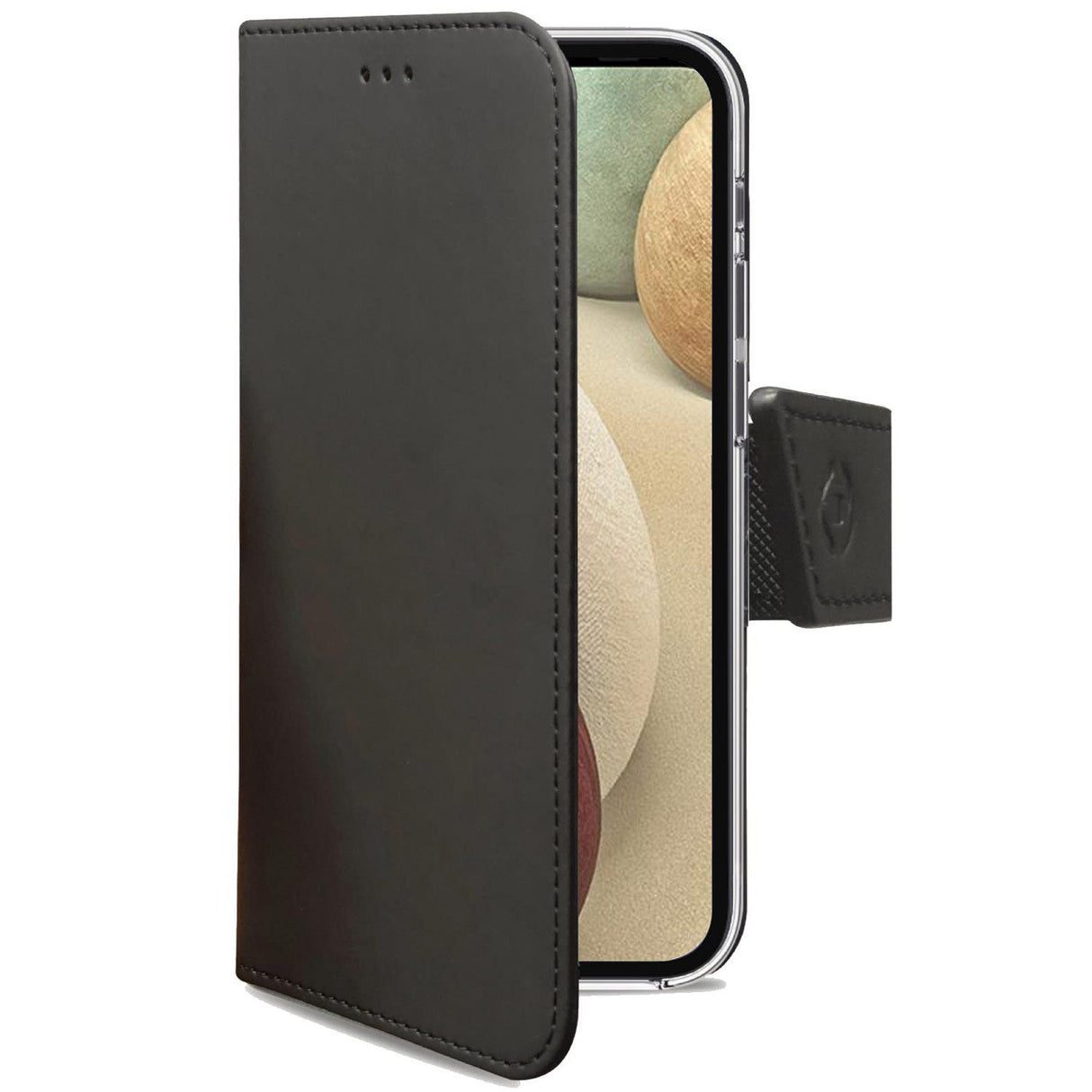 Celly Wallet Case Galaxy A12 Svart