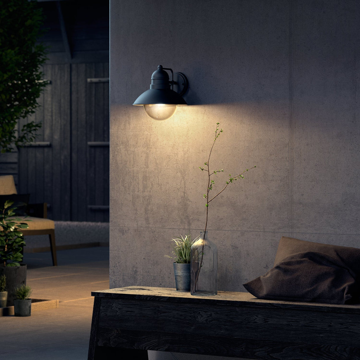 Philips MyGarden Hoverfly – Vägglampa Svart