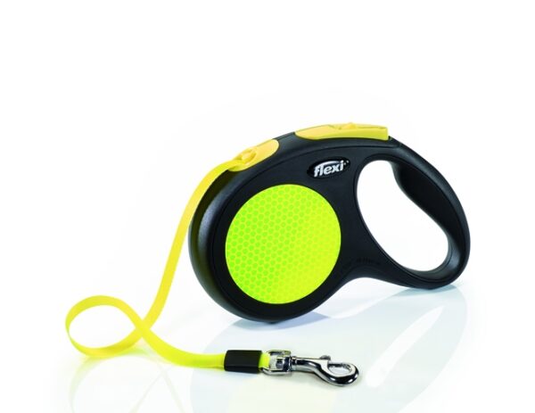 Flexi New Neon Utdragbart Koppel för Medelstora Hundar Medium, 5 m