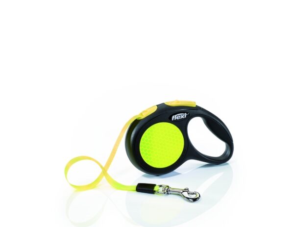Flexi New Neon XS Utdragbart Koppel för Små Hundar, 3 m