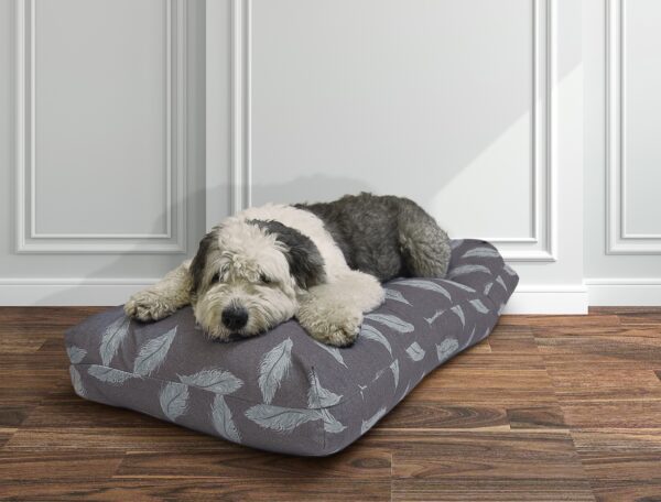 Danish Design Retreat Hundbädd 138 cm Memory Foam Ortopedisk Hundsäng Tvättbar Grå