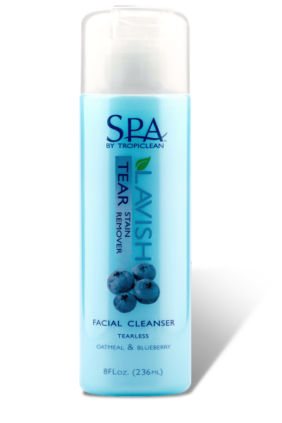 TropiClean Tårfläckborttagning Ansiktscleanser för Hund & Katt – Havre/Blåbär 236 ml