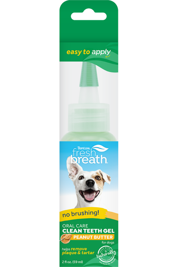 TropiClean Fresh Breath Jordnötssmör-Tandvårdsgel för Hund & Katt – 57 ml