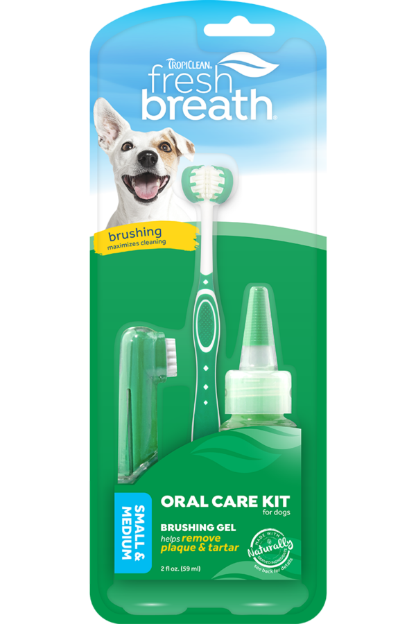 TropiClean Fresh Breath Kit Tandvård För Små & Medelstora Hundar – 59ml