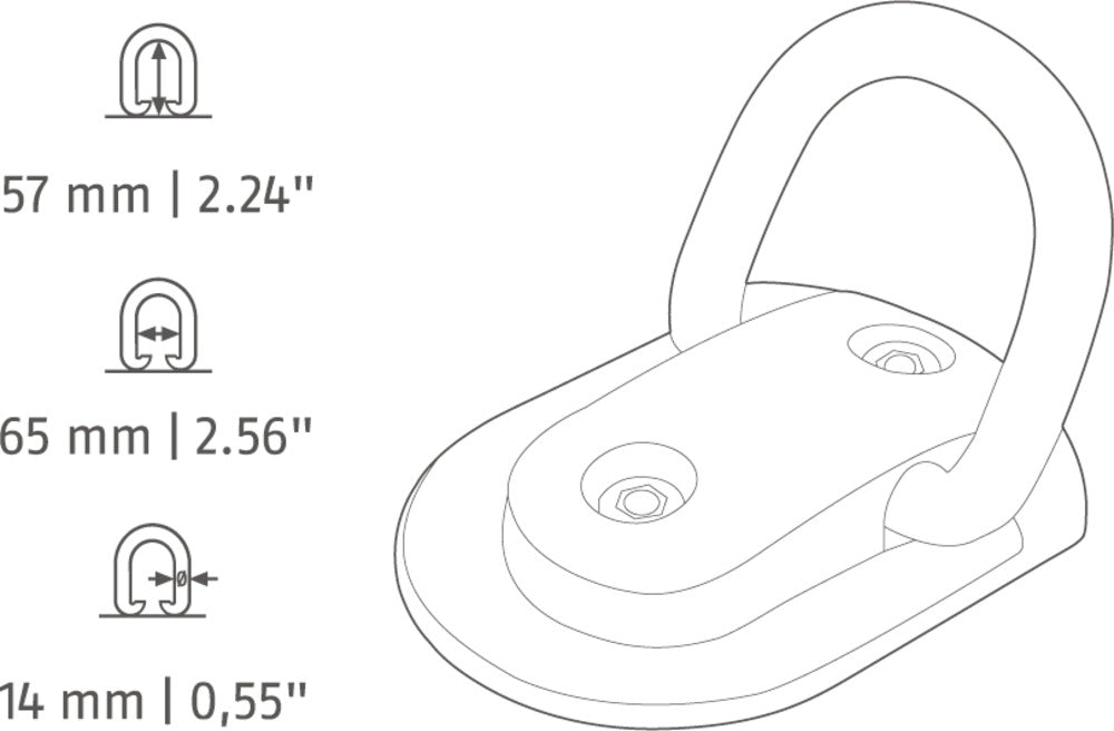 ABUS Granit WBA75 Vägg- & Golvankare Säkerhetsankare för Cykel MC & Garage Härdat Stål
