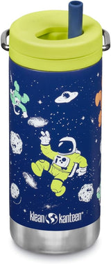 Klean Kanteen TKWide Blå Termoflaska med Rymdmotiv i Rostfritt Stål 355 ml (twist Cap) – Space Case