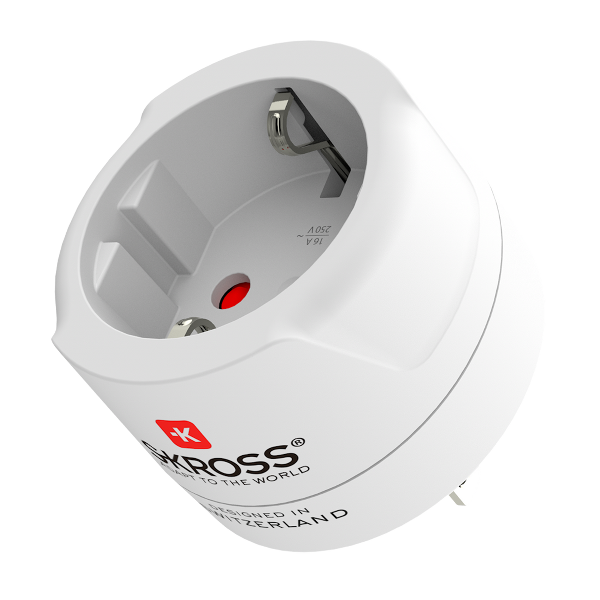 SKROSS Reseadapter Europa till USA m.fl. Jordad