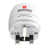 SKROSS Reseadapter Europa till UK m.fl. Jordad