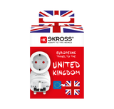 SKROSS Reseadapter Europa till UK m.fl. Jordad