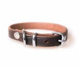 Active Canis Leather Collar, 1,2×30 cm Brown