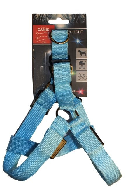 Led light Pet Harness S Blue