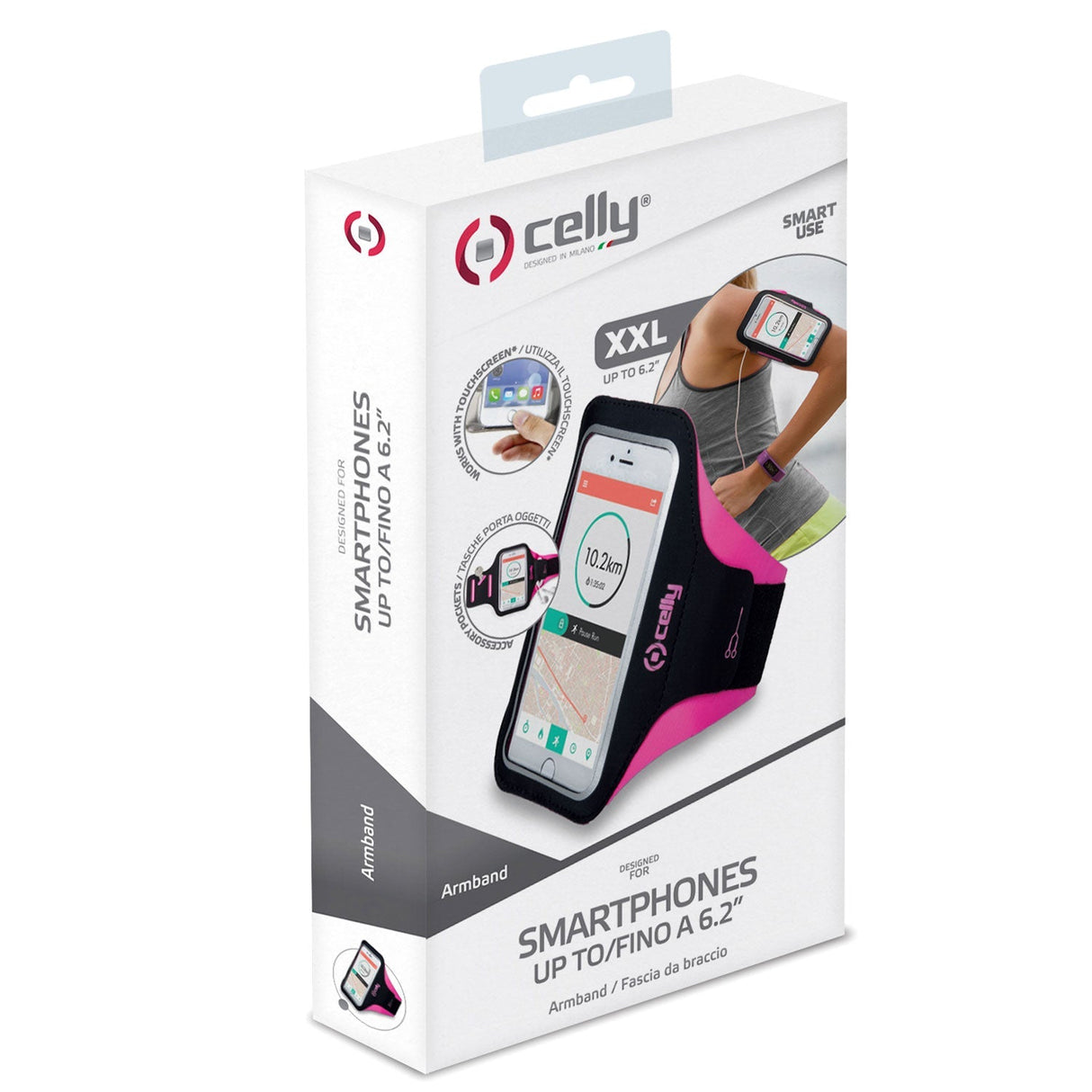 Celly Sportarmband XXL max 6,2" Rosa
