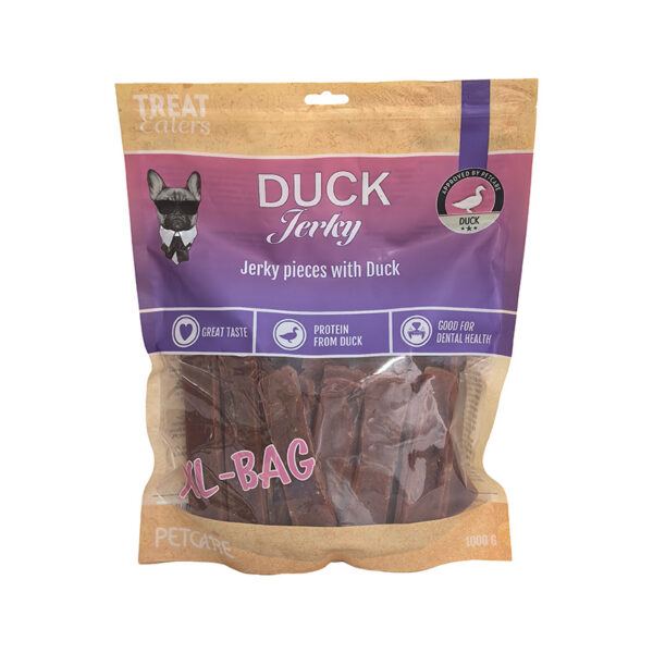Treateaters Torkat Snacks med Anksmak för Hund – Duck Jerky, 1 kg