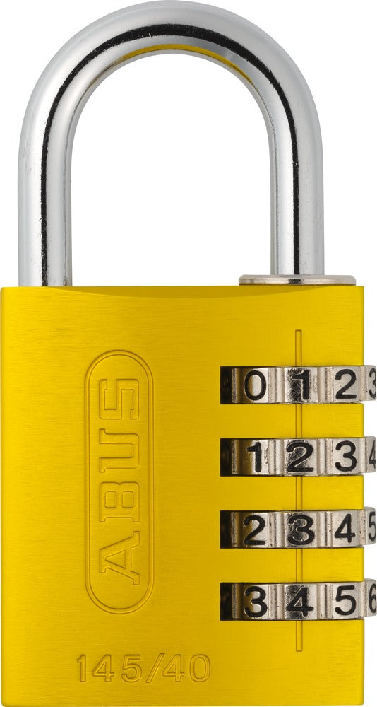 ABUS 145/40 – Gul (Kodlås i Aluminium för Gym & Skåp)