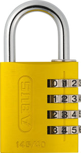 ABUS 145/40 – Gul (Kodlås i Aluminium för Gym & Skåp)