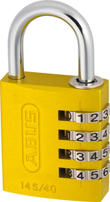 ABUS 145/40 – Gul (Kodlås i Aluminium för Gym & Skåp)