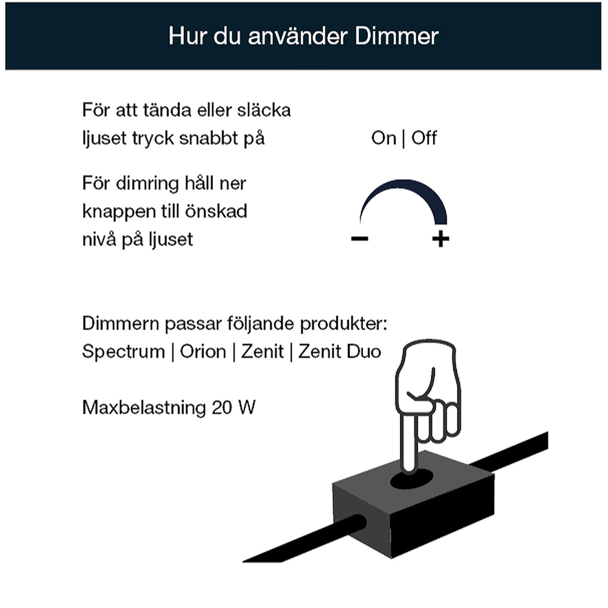 LightsOn Dimmer max 20W IP44