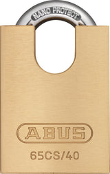 ABUS 65CS/40 Hänglås 40 mm Mässing Säkerhetsnivå 5 för Skåp Förråd & Utomhus