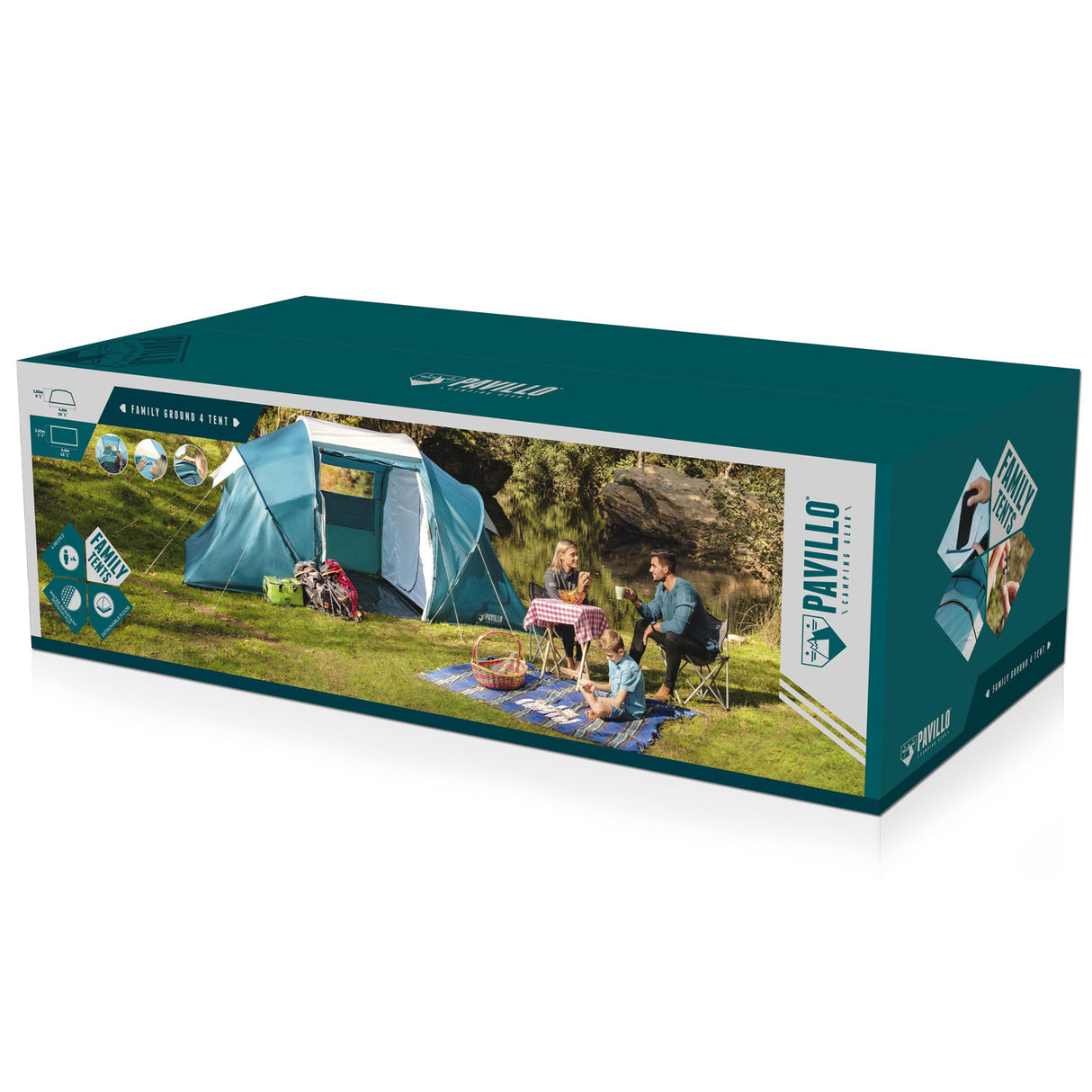 Bestway Pavillo Family Ground Tält 4man 4.60m x 2.30m