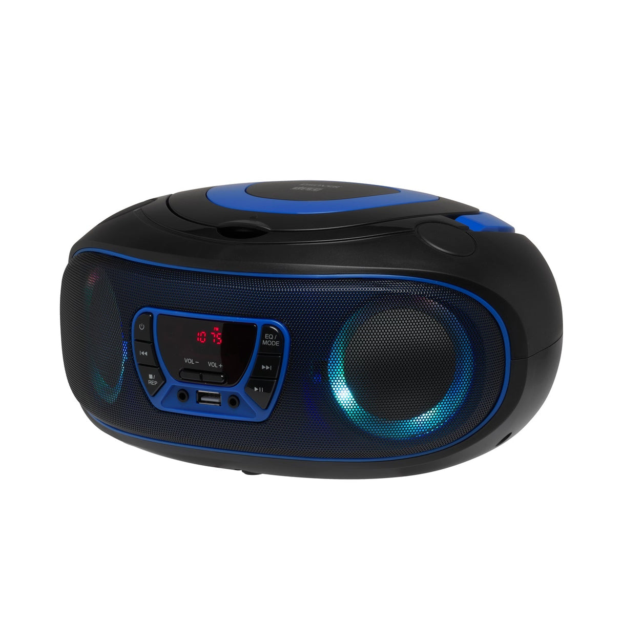 Denver Boombox FM-Radio CD USB Bluetooth TCL-212BTBU Svart/Blå