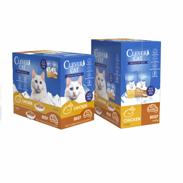 Clever Cat Pouches 12-pack mixed flavors
