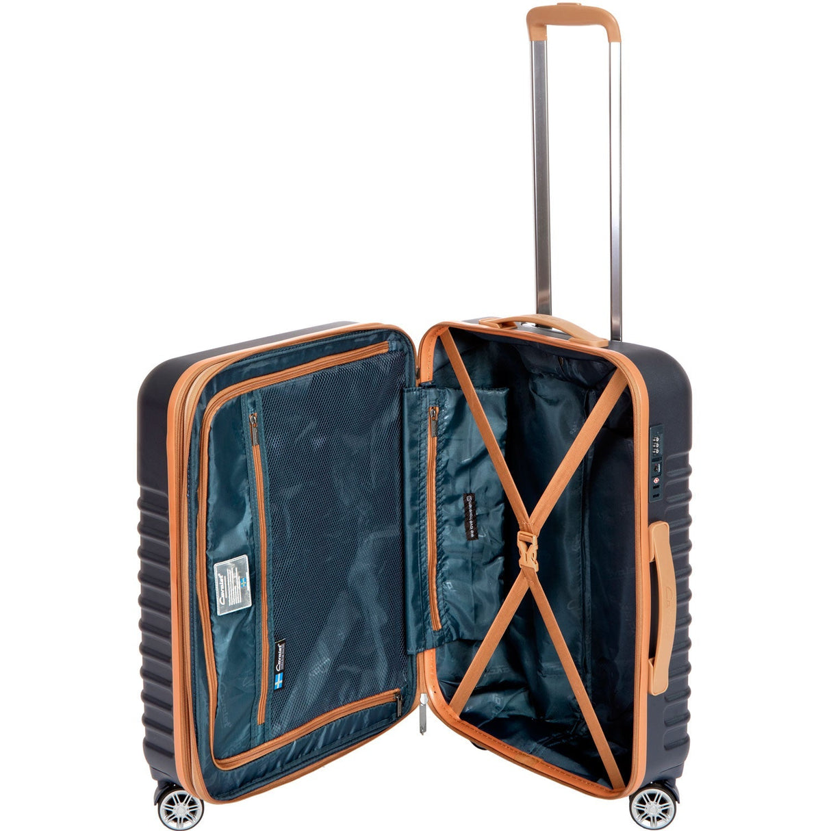 Cavalet Pasadena Medium – Dark Blue/Tan Resväska