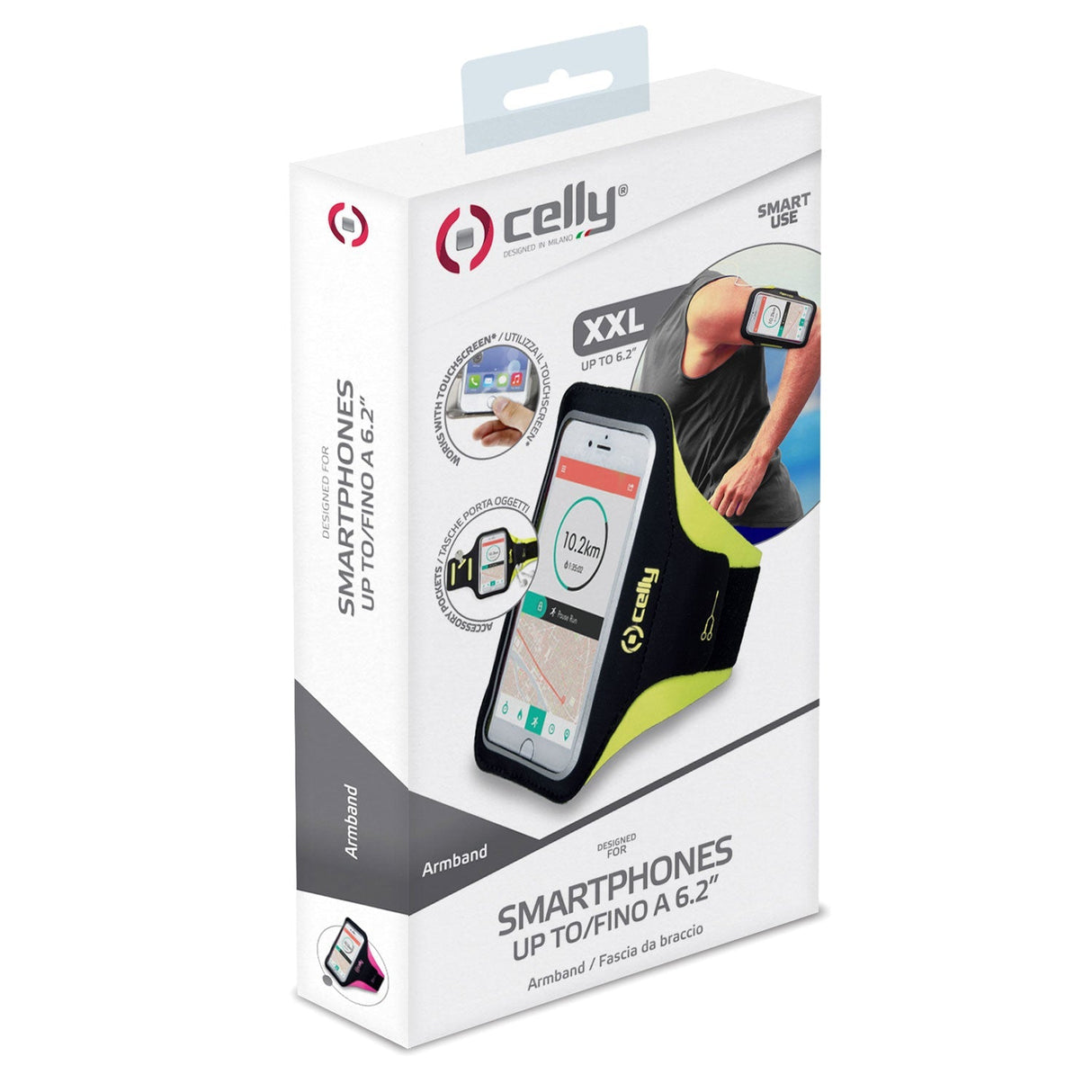 Celly Sportarmband XXL max 6,2" Gul