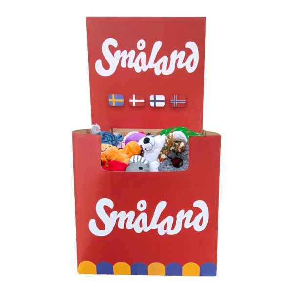 Småland Toys Display med 70 Små Leksaker – Blandade Figurer, 10–20 cm