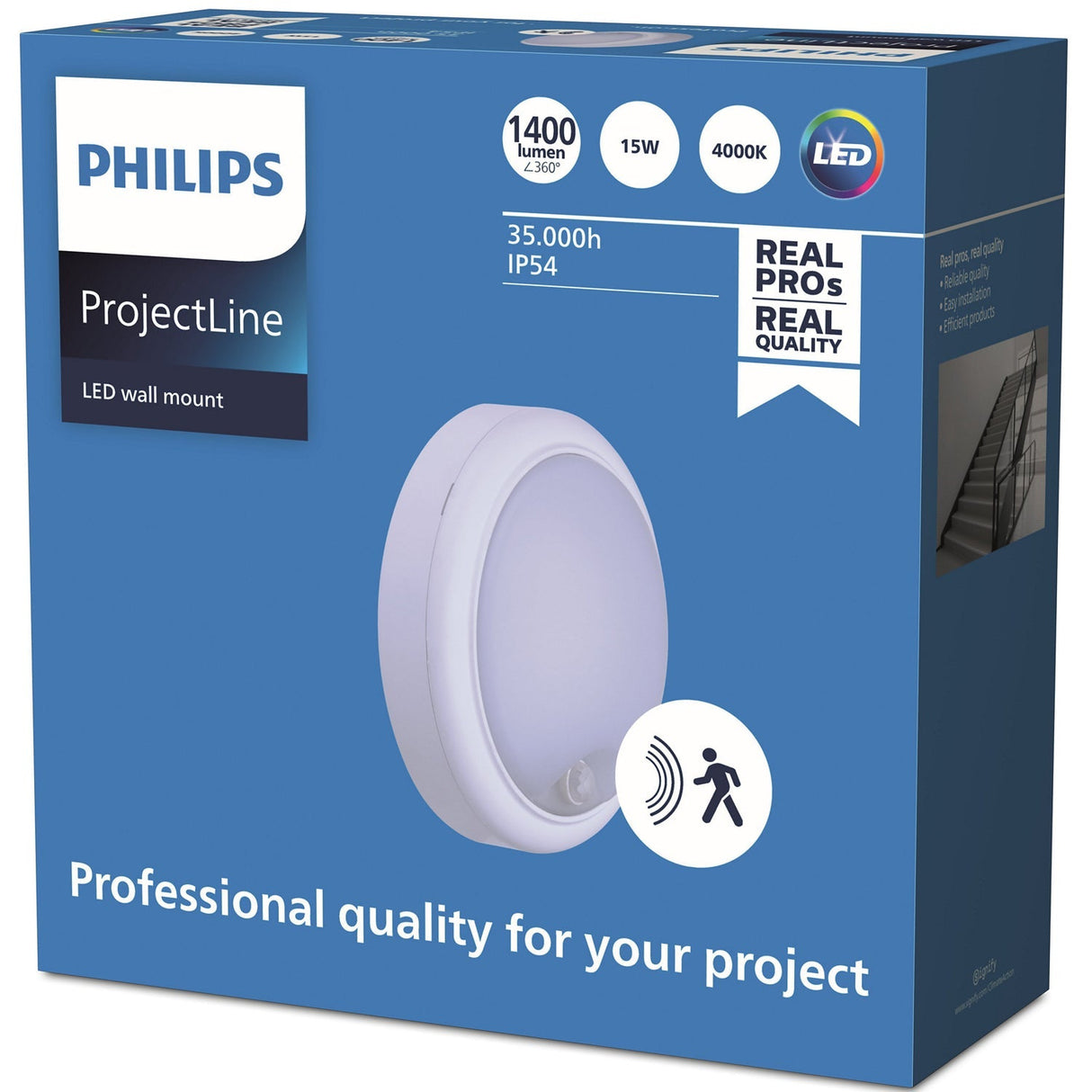 Philips ProjectLine Vägglampa 15 W 1400 lm IP54 Sensor