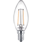 Philips 2-pack LED E14 Kron 2W (25W) Klar 250lm