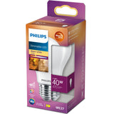 Philips LED E27 Normal 3,4W (40W) Frost Dimbar WarmGlow 470lm