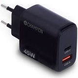 Champion Laddare 45W PD/QC - Svart