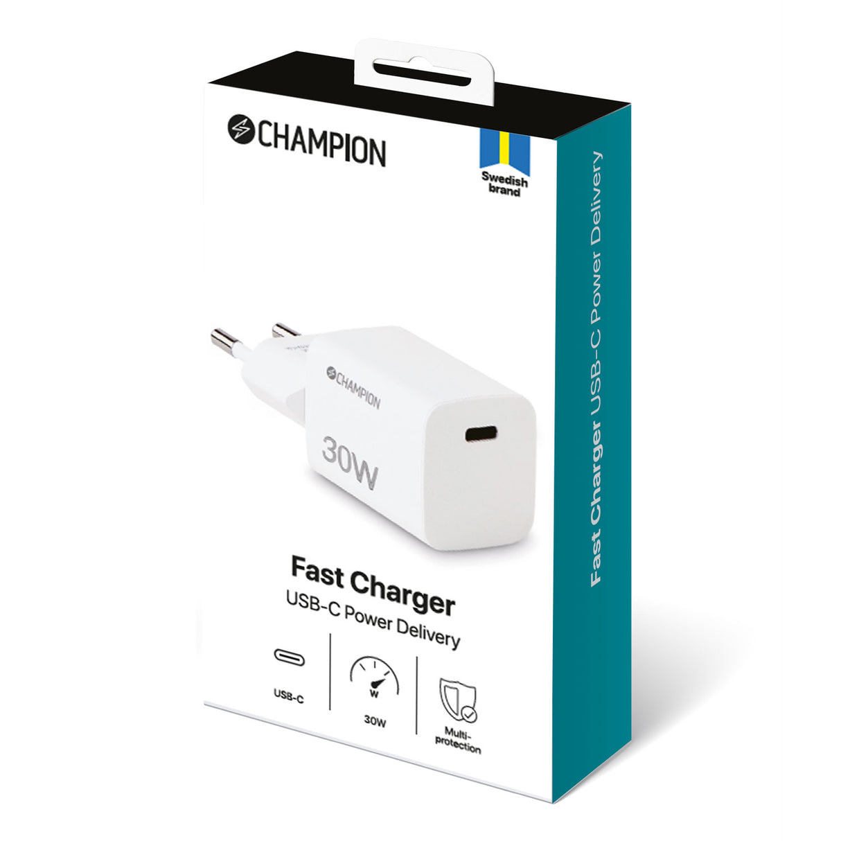 Champion Laddare 30W PD - Vit