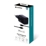 Champion Laddare 30W + USB-C till Lightning Kabel - Svart